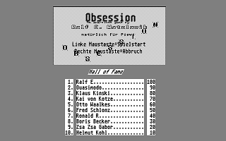 Obsession atari screenshot